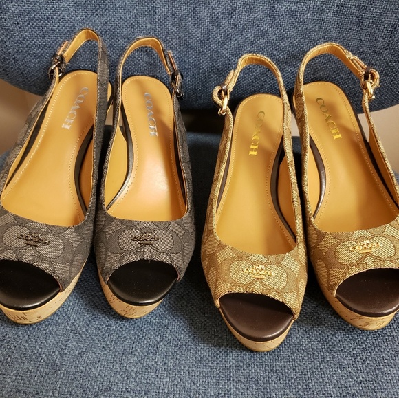 Coach Wedge Sandals - Picture 1 of 5